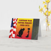 Vietnamoorlog: vergeet nooit Memorial Day Kaart (Gele Bloem)