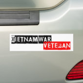 vietnamwar Veteran Bumpersticker (Op auto)