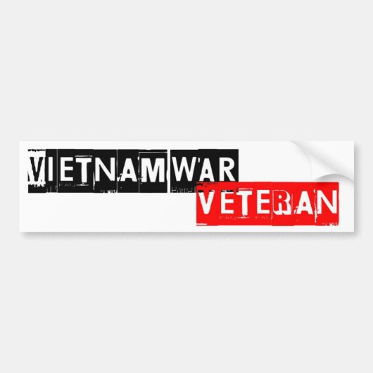 vietnamwar Veteran Bumpersticker (Voorkant)