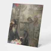 Viëtterans-onderscheiding Reclamebord Met Voetstuk (Voorkant)