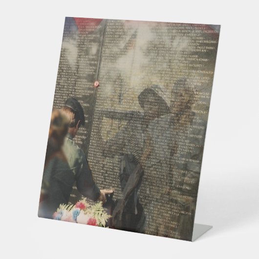 Viëtterans-onderscheiding Reclamebord Met Voetstuk (Voorkant)