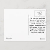 Viëtveteranenherdenking Briefkaart (Achterkant)