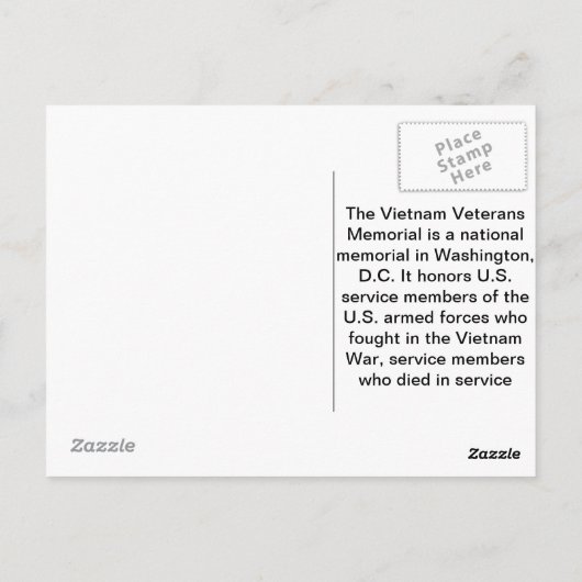 Viëtveteranenherdenking Briefkaart (Achterkant)