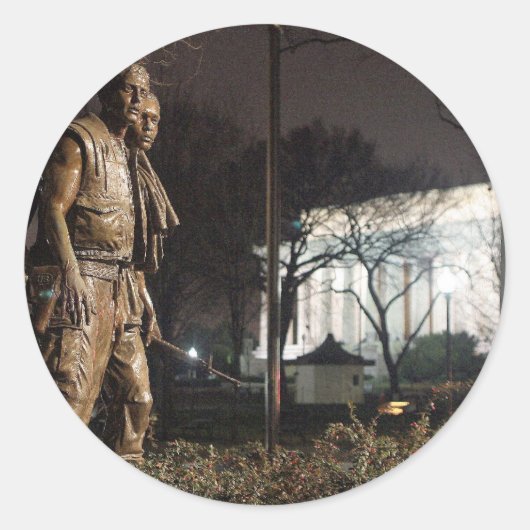 Viëtveteranenherdenking Ronde Sticker (Voorkant)