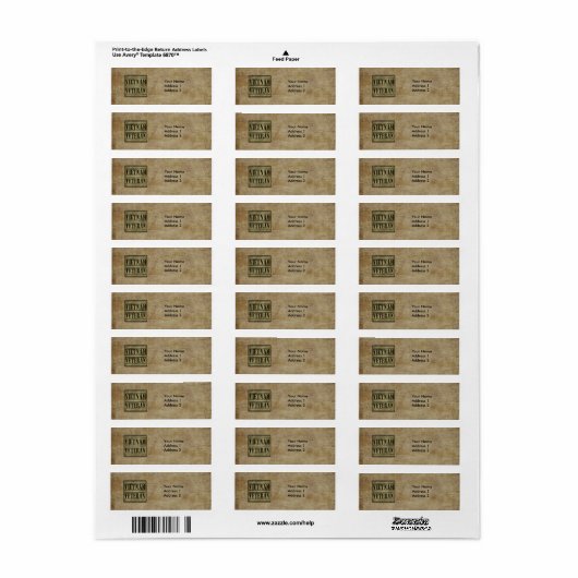 Viëtveteranenleger Etiket (Full Sheet)