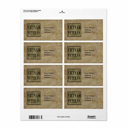 Viëtveteranenleger Etiket (Full Sheet)