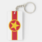 ViëtVietnam: rond vlagsymbool cirkel leger av Sleutelhanger (achterkant)