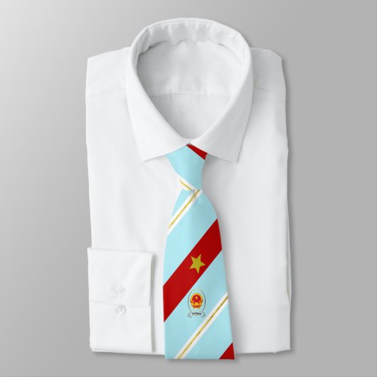 ViëtVietnamese vlag-wapenschild stropdas (Gebonden)