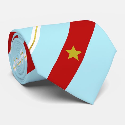 ViëtVietnamese vlag-wapenschild stropdas (Opgerold)