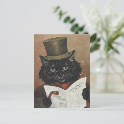 Vieux chat journal briefkaart (Staand voorkant)