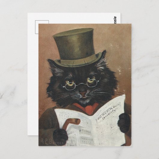 Vieux chat journal briefkaart (Voorkant / Achterkant)