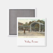 Vieux Parc, Vichy, Frankrijk Vintage Magneet (Voorkant / Achterkant)