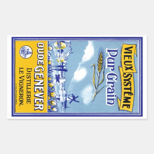 Vieux Systeme Pur Grain Rechthoekige Sticker (Voorkant)