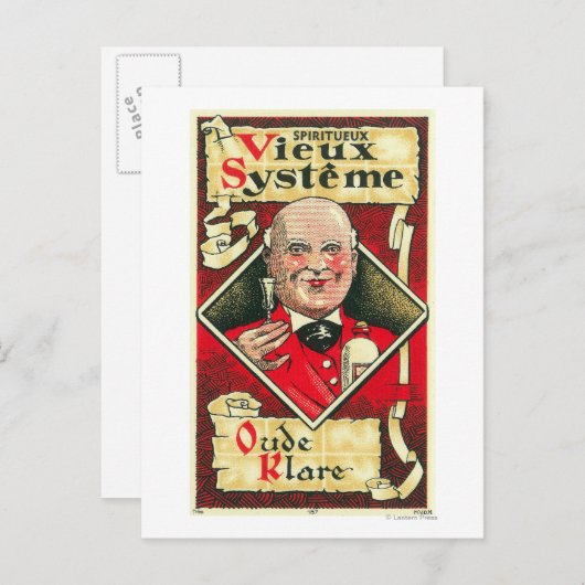Vieux Systeme Wine LabelEurope Briefkaart (Voorkant / Achterkant)