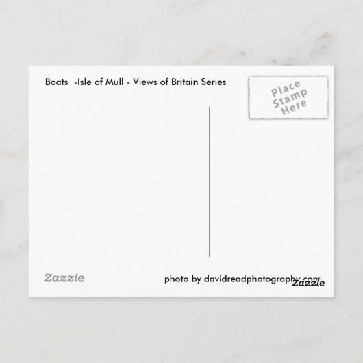 View Isle of Mull Briefkaart (Achterkant)