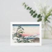 View Mt.Fuji from Koishikawa, Hokusai Briefkaart (Staand voorkant)