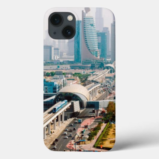 View of city metro line and skyscrapers Case-Mate iPhone case (Achterkant)