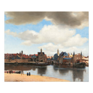 View of Delft by Johannes Vermeer Foto Afdruk
