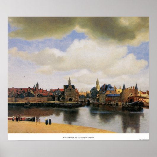 View of Delft by Johannes Vermeer Poster (Voorkant)