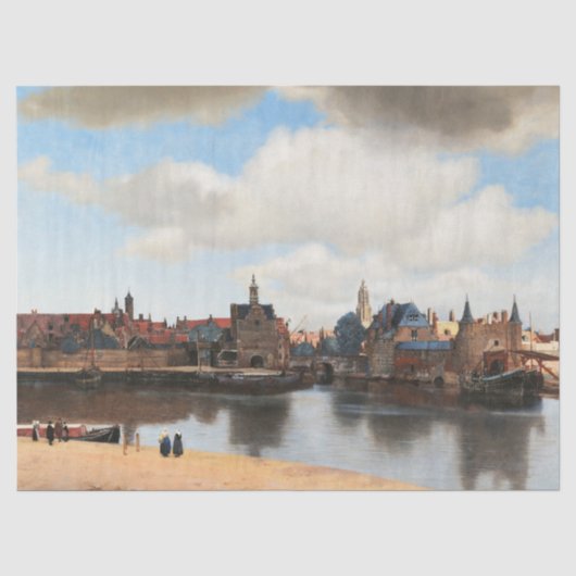 View of Delft by Johannes Vermeer Tissuepapier (Voorkant)