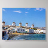 View of Mykonos Greece Poster (Voorkant)