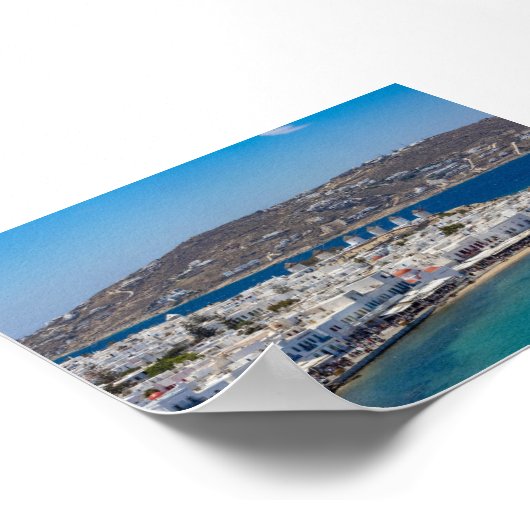 View of Mykonos Greece Poster (Hoek)