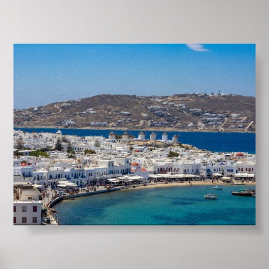 View of Mykonos Greece Poster (Voorkant)