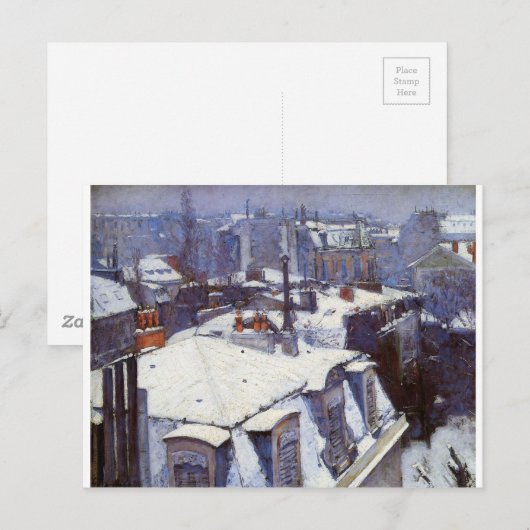 View of Roofs (Snow Effect) of Roofs under Snow Briefkaart (Voorkant / Achterkant)