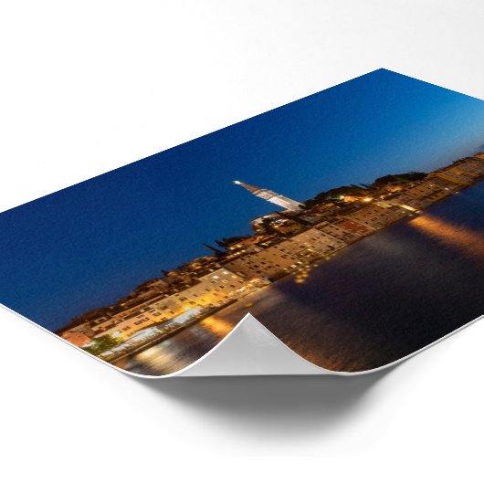 View of Rovinj in the evening Poster (Hoek)