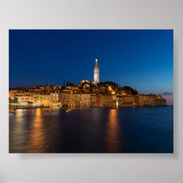 View of Rovinj in the evening Poster