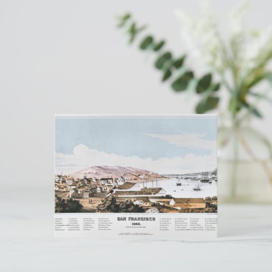 View Of San Francisco, 1849 Briefkaart (Staand voorkant)