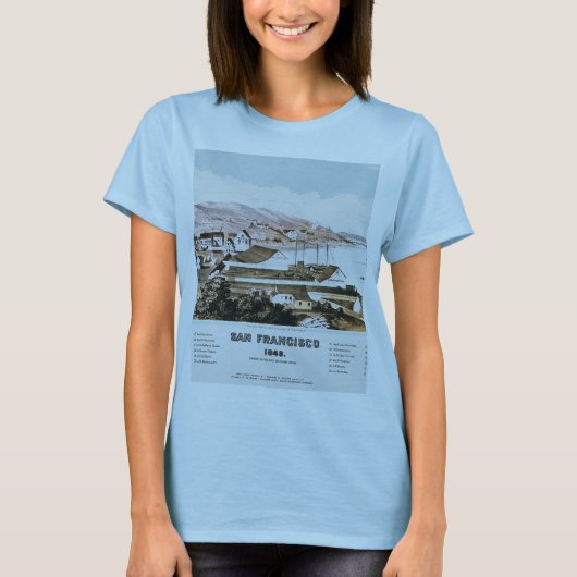 View Of San Francisco, 1849 T-shirt (Voorkant)