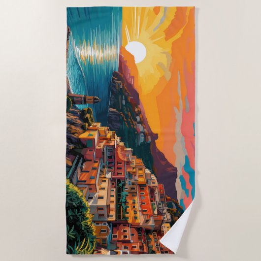 View of the Amalfi coast Italy Strandlaken (Voorkant)