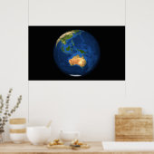 View of the full Earth showing Indonesia, Ocean Poster (Keuken)