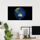 View of the full Earth showing Indonesia, Ocean Poster (Thuiskantoor)