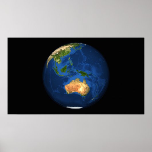 View of the full Earth showing Indonesia, Ocean Poster (Voorkant)