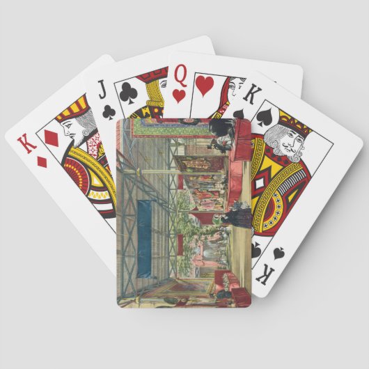 View of the India section of the Great Exhibition Pokerkaarten (Achterkant)