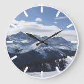 View of the Snowy Alpine Mountains. Grote Klok (Voorkant)