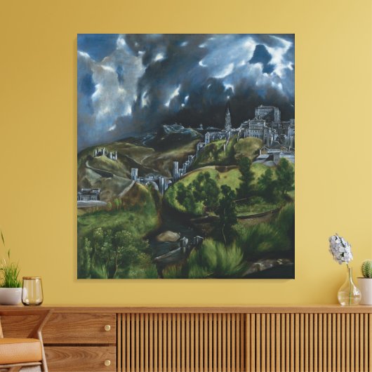 View of Toledo by El Greco Canvas Afdruk (Insitu (Woonkamer))