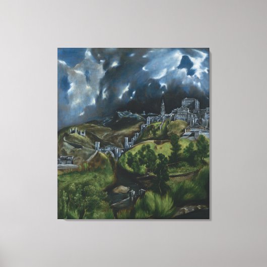 View of Toledo by El Greco Canvas Afdruk (Voorkant)