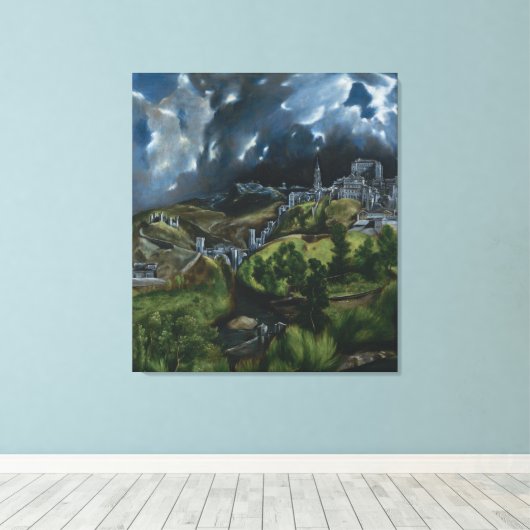 View of Toledo by El Greco Canvas Afdruk (Insitu (Houten vloer))