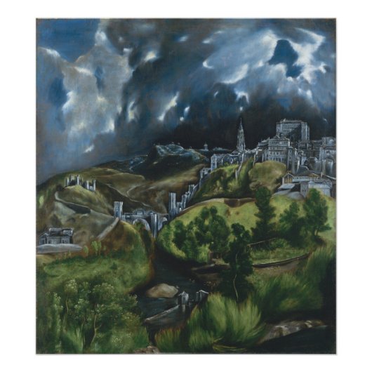 View of Toledo by El Greco Foto Afdruk (Voorkant)