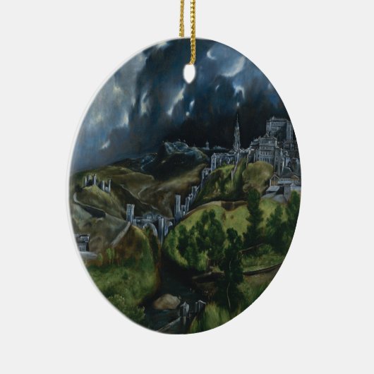 View of Toledo by El Greco Keramisch Ornament (Rechts)