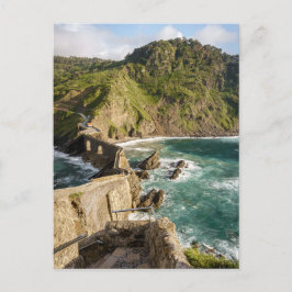 View the stunning stairs of Gaztelugatxe, Spain Briefkaart