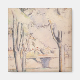 View Thru the Trees door Paul Cezanne, Vintage Kun Magneet