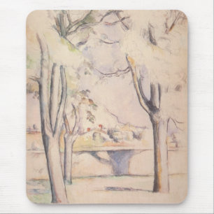 View Thru the Trees van Paul Cezanne, Vintage Kuns Muismat