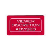 Viewer DIscretion Advised Dark Label (Voorkant)