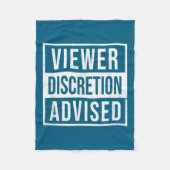 Viewer Discretion Advised  Fleece Deken (Voorkant)