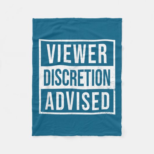 Viewer Discretion Advised Fleece Deken (Voorkant)