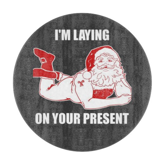 Vieze Stoute Kerstman Snijplank (Voorkant)
